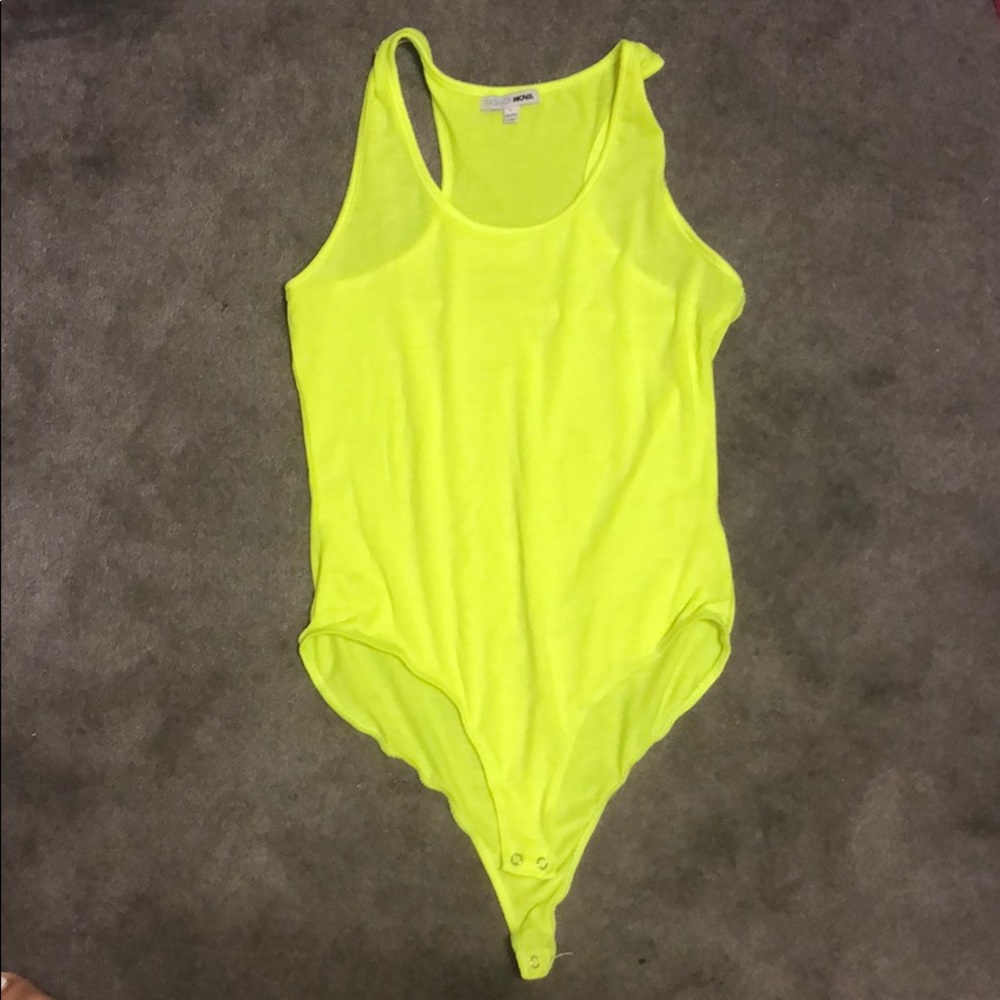 Neon green bodysuit
